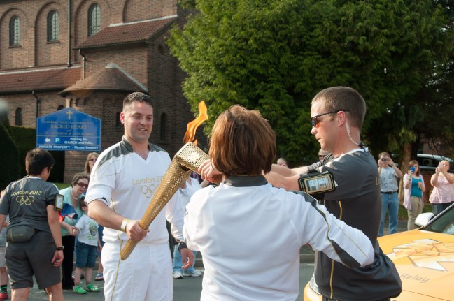 Lighting the torch