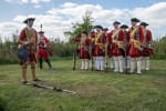 18th century foot soldiers drilling