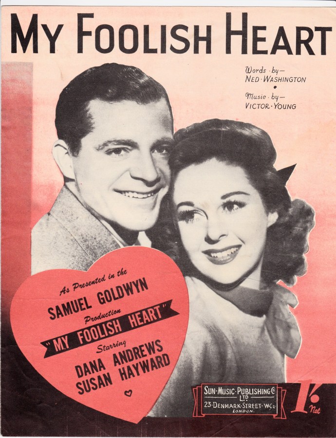 Vintage sheet music cover My Foolish Heart
