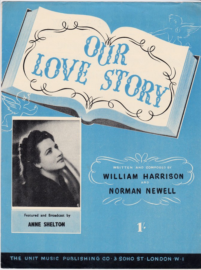 Vintage sheet music cover Our Love Story